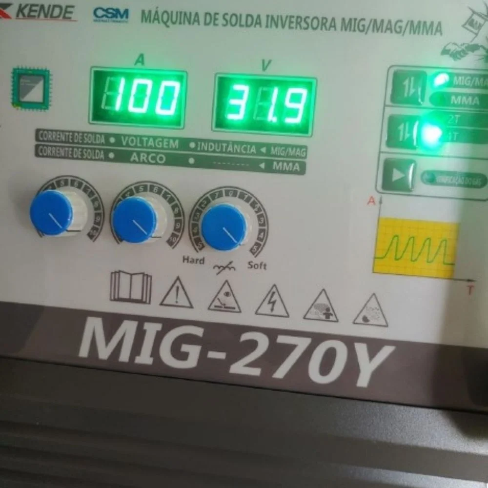 Máquina de Soldar Mig/MMA Kende 270Y CON CARRO 220V 15KG - Full Gases
